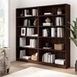 Pemberly Row Universal Tall 5 Shelf Bookcase in Black Walnut - Engineered Wood