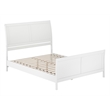 Pemberly Row Valencia Queen Low Profile Wood Platform Bed  in White