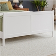Pemberly Row Valencia Queen Low Profile Wood Platform Bed  in White