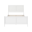Pemberly Row Valencia Queen Low Profile Wood Platform Bed  in White