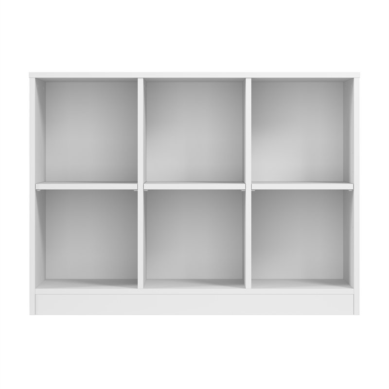 Pemberly Row Universal 6 Cube Organizer Storage Shelf in White - Engineered Wood