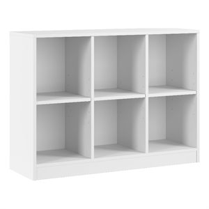 Pemberly Row Universal 6 Cube Organizer Storage Shelf in White - Engineered Wood