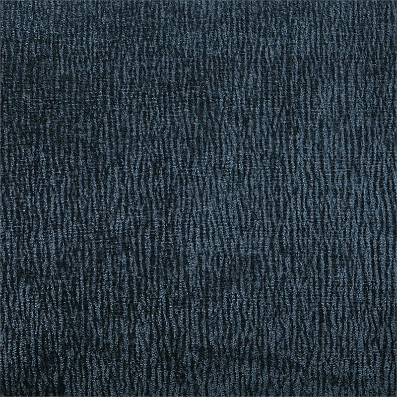 Pemberly Row Modern Navy Blue Fabric Swivel Barrel Accent Chair