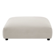 Pemberly Row Contemporary Wood Modular Square Ottoman in Light Gray