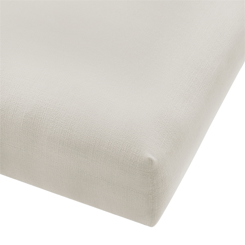 Pemberly Row Contemporary Wood Modular Square Ottoman in Light Gray