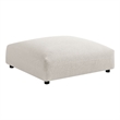 Pemberly Row Contemporary Wood Modular Square Ottoman in Light Gray
