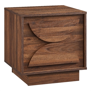 Pemberly Row Modern / Contemporary Wood Nightstand in Walnut