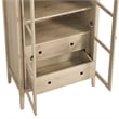 Pemberly Row Modern Arched Storage Display Cabinet in Light Oak