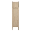 Pemberly Row Modern Arched Storage Display Cabinet in Light Oak