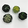 Pemberly Row Preserved Decorative Real Leaves Topiary Ball in Green