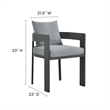 Pemberly Row Modern / Contemporary Dining Set in Gray Finish