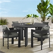 Pemberly Row Modern / Contemporary Dining Set in Gray Finish
