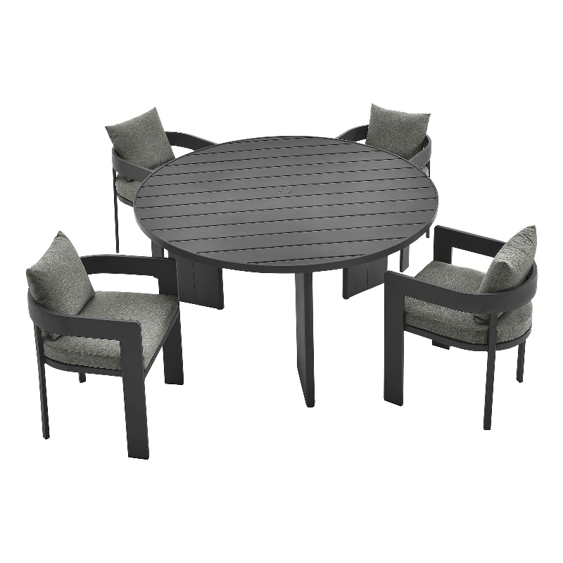 Pemberly Row Modern / Contemporary Dining Set in Gray Finish