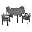 Pemberly Row Modern / Contemporary Dining Set in Gray Finish