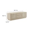 Pemberly Row Modern / Contemporary Wood TV Stand in Travertine