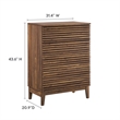 Pemberly Row Modern / Contemporary Wood Chest in Walnut Finish