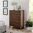 Pemberly Row Modern / Contemporary Wood Chest in Walnut Finish