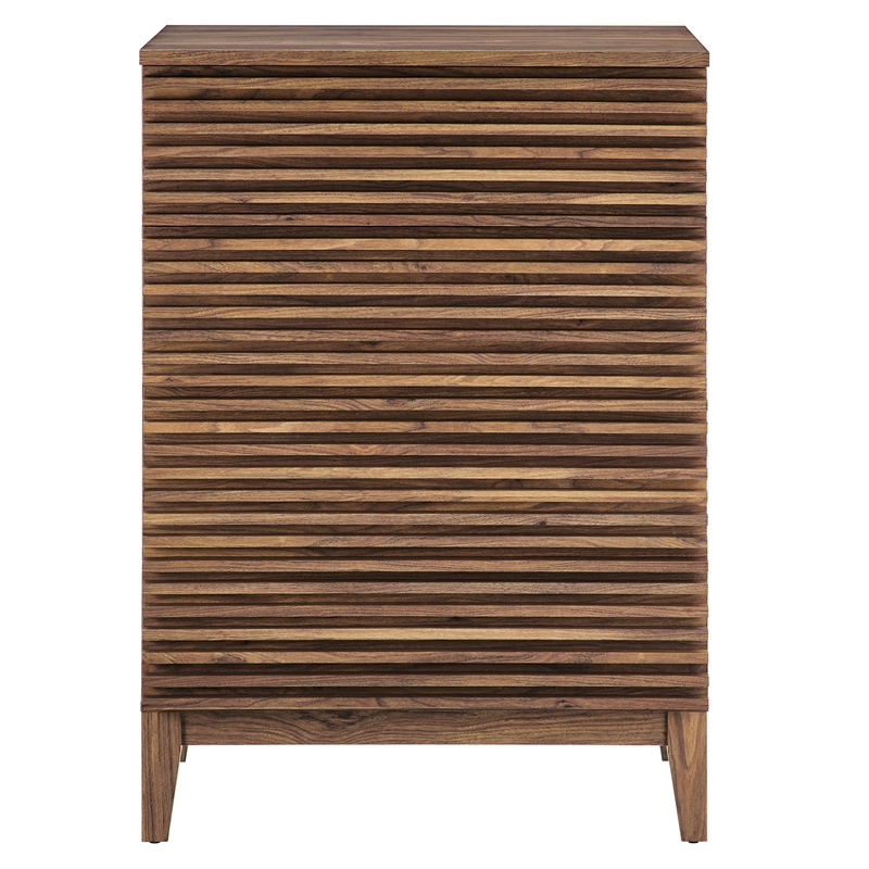 Pemberly Row Modern / Contemporary Wood Chest in Walnut Finish