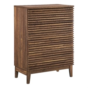 Pemberly Row Modern / Contemporary Wood Chest in Walnut Finish