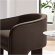 Pemberly Row Contemporary Accent Armchair in Chocolate Brown