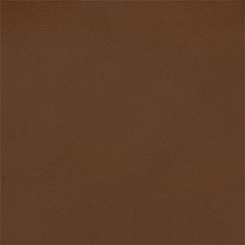 Pemberly Row Modern Vegan Leather Upholstered Ottoman in Coffee