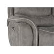 Pemberly Row Contemporary Fabric Power Console Loveseat in Gray