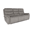 Pemberly Row Contemporary Fabric Power Reclining Sofa in Gray