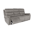 Pemberly Row Contemporary Fabric Power Reclining Sofa in Gray