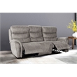 Pemberly Row Contemporary Fabric Power Reclining Sofa in Gray
