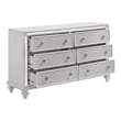 Pemberly Row Modern / Contemporary Wood 6-Drawer Dresser in White