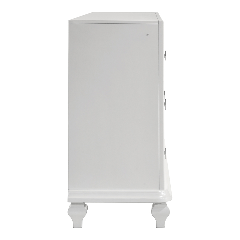 Pemberly Row Modern / Contemporary Wood 6-Drawer Dresser in White