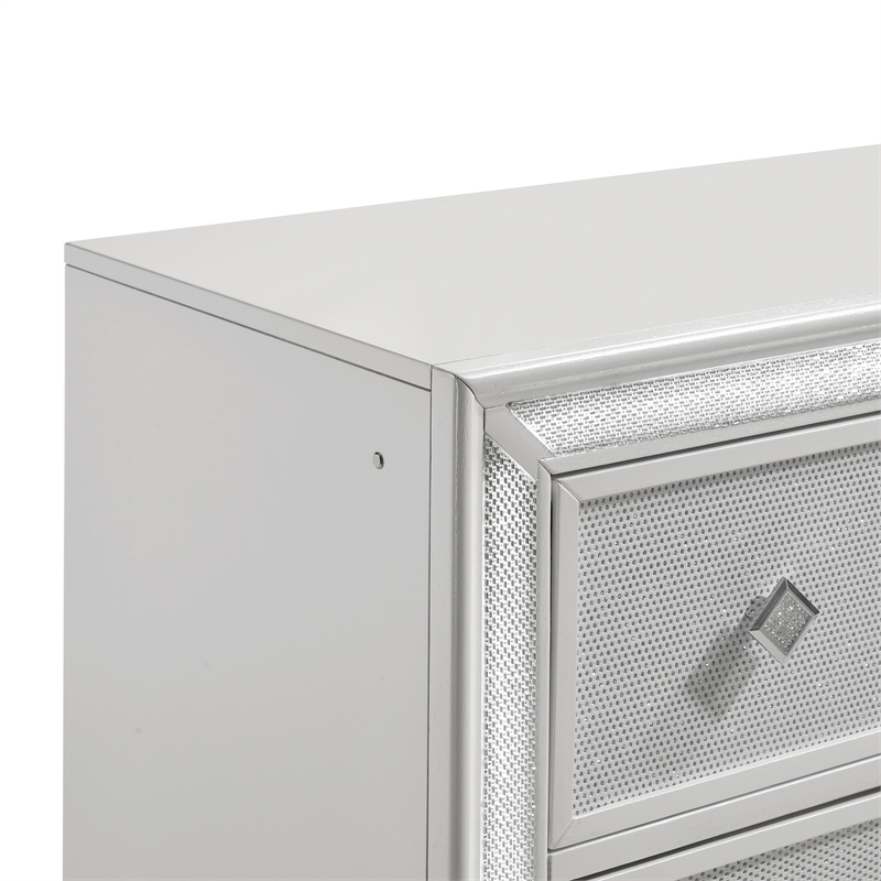 Pemberly Row Modern / Contemporary Wood 6-Drawer Dresser in White