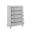 Pemberly Row Modern / Contemporary Wood 5-Drawer Chest in White