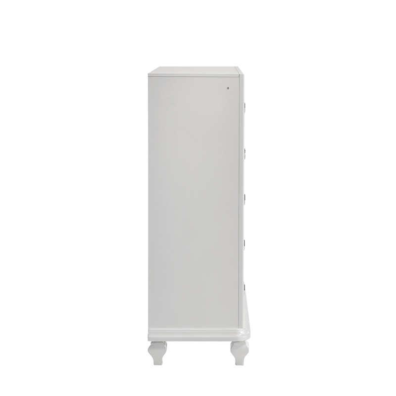 Pemberly Row Modern / Contemporary Wood 5-Drawer Chest in White