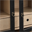 Pemberly Row Modern / Contemporary Arched Bar Cabinet in Black