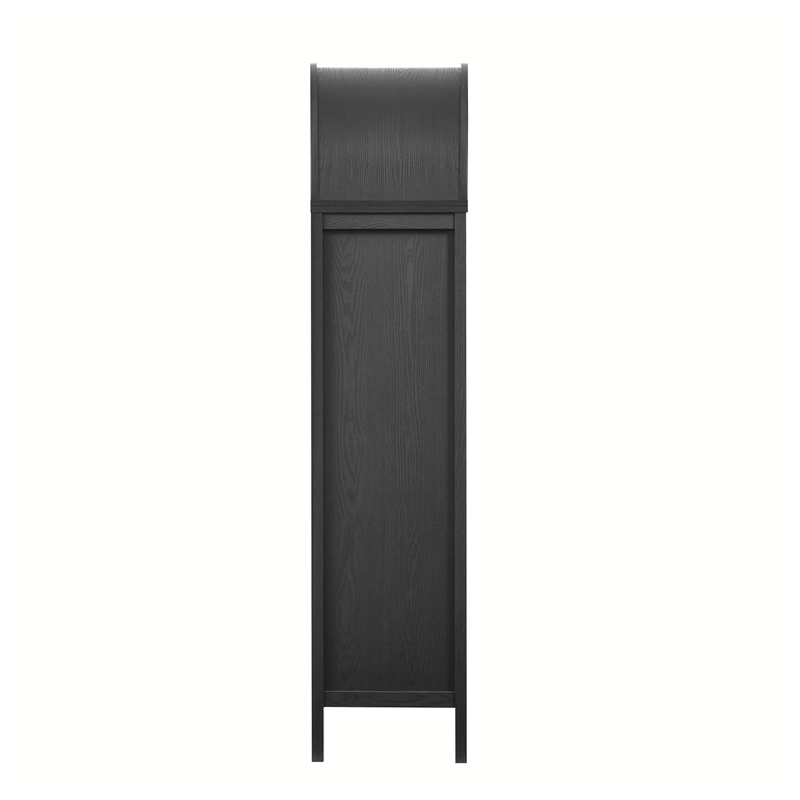 Pemberly Row Modern / Contemporary Storage Display Cabinet in Black