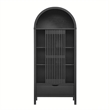 Pemberly Row Modern / Contemporary Storage Display Cabinet in Black