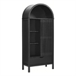 Pemberly Row Modern / Contemporary Storage Display Cabinet in Black