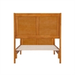 Pemberly Row Valencia Twin XL Low Wood Platform Bed  in Light Toffee