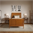 Pemberly Row Valencia Twin XL Low Wood Platform Bed  in Light Toffee