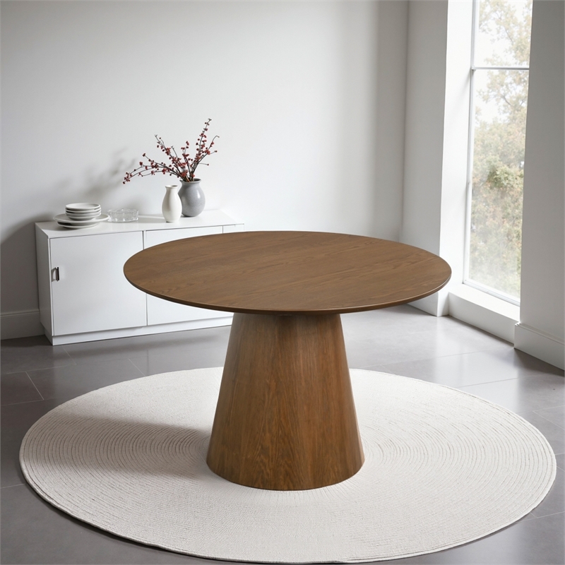 Pemberly Row Modern Solid Wood Round 35.4