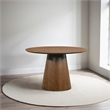 Pemberly Row Modern Solid Wood Round 35.4