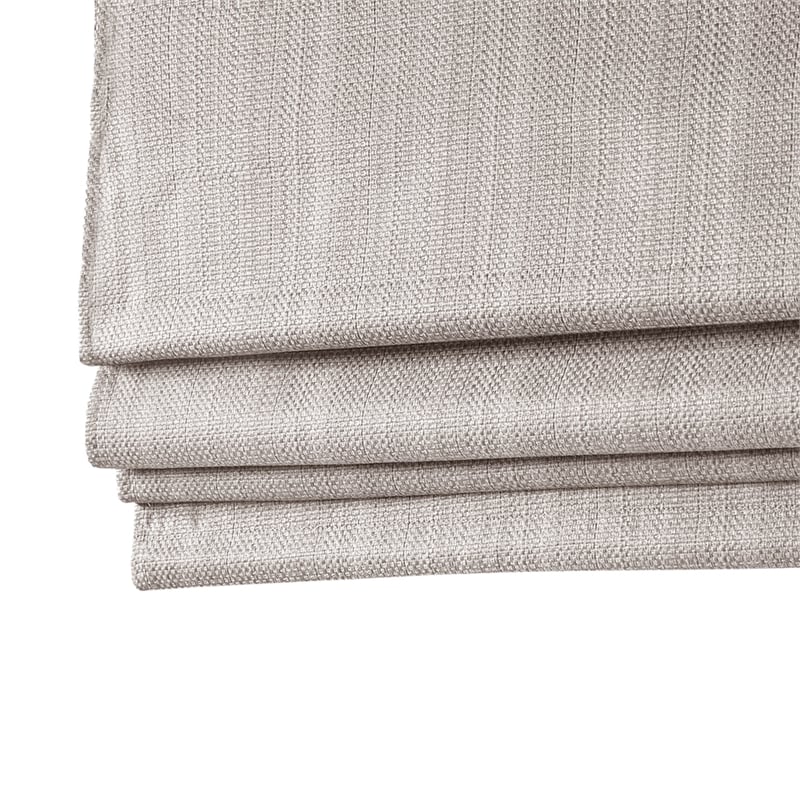 Pemberly Row Basketweave Room Darkening Cordless Roman Shade in Taupe