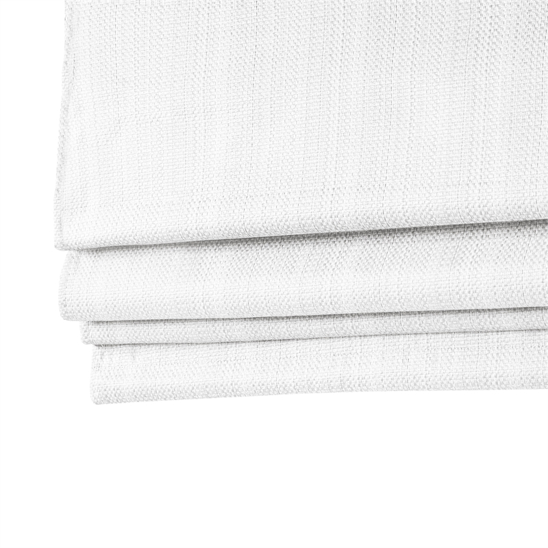 Pemberly Row Basketweave Room Darkening Cordless Roman Shade in White