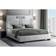 Pemberly Row Modern / Contemporary Gray Bryson Fabric King Bed