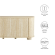 Pemberly Row Modern / Contemporary Wood Sideboard in Travertine