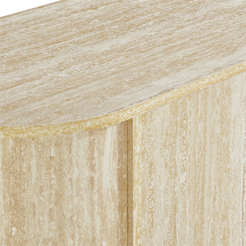 Pemberly Row Modern / Contemporary Wood Sideboard in Travertine
