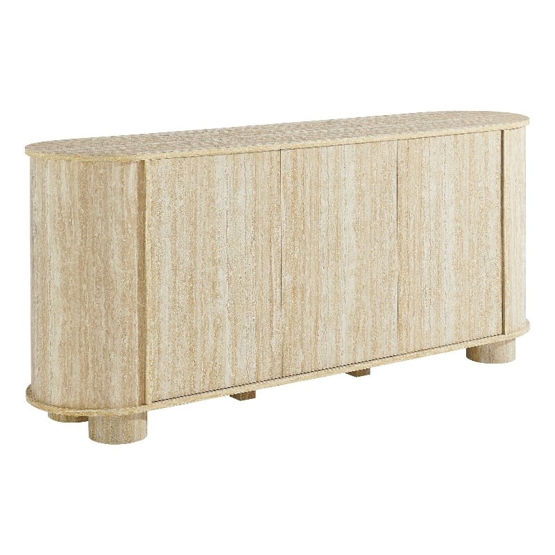 Pemberly Row Modern / Contemporary Wood Sideboard in Travertine