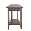 Pemberly Row Recliner Wood Wedge Table with Shelf in Smoke Gray
