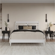 Pemberly Row Queen Solid Wood Low Profile Platform Bed in White